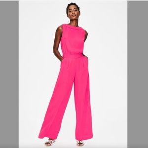 BODEN Pink CLARISA JUMPSUIT ROMPER In Size US 6 (UK 10) Back ZIP Sleeveless